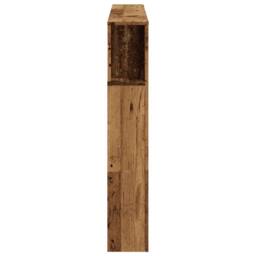 Berkfield Home LED Headboard Old Wood 140x18.5x103.5 cm Engineered Wood in Brown - thumbnail 7