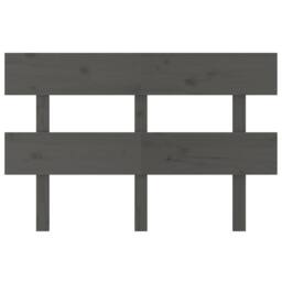 Berkfield Home Beautiful Bed Headboard Grey 124x3x81 cm Solid Wood Pine - Size: 124 x 3 x 81 cm - thumbnail 1