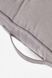 Homescapes Cotton 2 Seater Booster Cushion in Charcoal - thumbnail 4