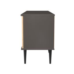 Ready Assembled 2 U Fuji 2 Door 1 Drawer Wide TV Unit (Ready Assembled) in Grey - thumbnail 3