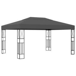 Berkfield Home Gazebo 3x4 m Anthracite Fabric in Black