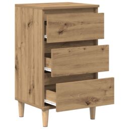 Berkfield Home Bedside Cabinet Artisan Oak 40x35x70 cm Engineered Wood in Brown - Size: 40 x 35 x 70 cm - thumbnail 5