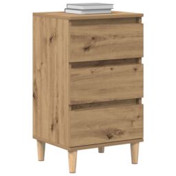 Berkfield Home Bedside Cabinet Artisan Oak 40x35x70 cm Engineered Wood in Brown - Size: 40 x 35 x 70 cm - thumbnail 3