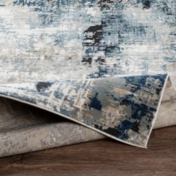 Livabliss Jolie-Abstract Blue Grey Beige Black Modern Marble Living Dining Bedroom Rug - Size: 160 cm x 220 cm - thumbnail 4