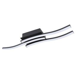 Netlighting Kasimir Semi Flush Ceiling Light Matt Black 3x LED 3000K - thumbnail 2