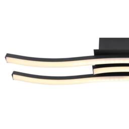 Netlighting Kasimir Semi Flush Ceiling Light Matt Black 3x LED 3000K - thumbnail 5