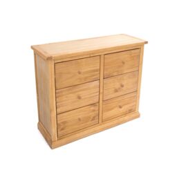 Cabinet Bits Lucca 6 Drawer Chest of Drawers Wood Knob in Light Brown - thumbnail 3