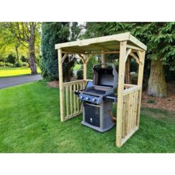 Churnet Valley Garden Furniture Ltd Emily BBQ Hut, Covered Timber gazebo, Min. Assembly Required in Brown - thumbnail 2
