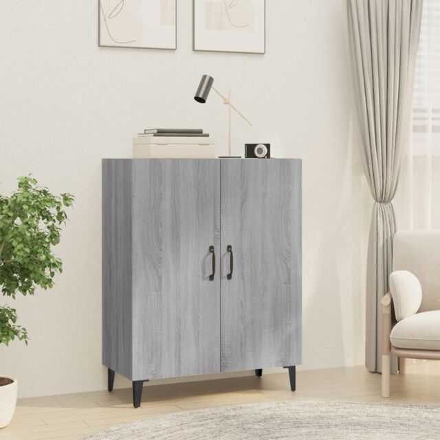 Berkfield Home Sideboard Grey Sonoma 70x34x90 cm Engineered Wood - Size: 70 x 34 x 90 cm - image 1
