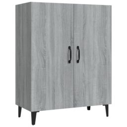 Berkfield Home Sideboard Grey Sonoma 70x34x90 cm Engineered Wood - Size: 70 x 34 x 90 cm - thumbnail 2
