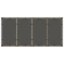 Berkfield Home Garden Table with Glass Top Grey 190x90x75 cm Poly Rattan - Size: 190 x 90 x 75 cm - thumbnail 7