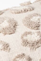 Furn Maeve Tonal Leopard Print Tufted Cotton Cushion in Natural - Size: 30 cm x 50 cm - thumbnail 4