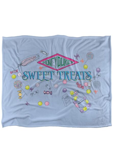 Harry Potter Honeydukes Sweet Treats Officially Licensed Silky Touch Super Soft Throw Blanket 152x127 cm in White - image 1