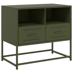 Berkfield Home TV Cabinet Olive Green 68x39x60.5 cm Steel - thumbnail 2