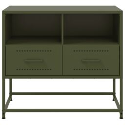 Berkfield Home TV Cabinet Olive Green 68x39x60.5 cm Steel - thumbnail 6