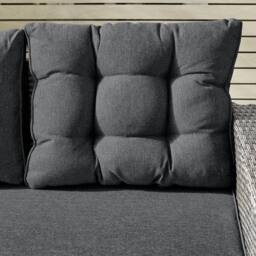 FurnitureboxUK Marbella Textured Grey Rattan Garden Dining Set Grey Cushions 9 Seat Outdoor Sofa, Glass Table Top 145x80cm - Size: 145x80 cm - thumbnail 6