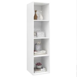 Berkfield Home Wall-mounted TV Cabinet White 37x37x142.5 cm Engineered Wood - thumbnail 3