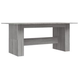Berkfield Home Dining Table Grey Sonoma 180x90x76 cm Engineered Wood - Size: 180 x 90 x 76 cm - thumbnail 2