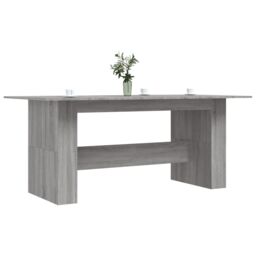 Berkfield Home Dining Table Grey Sonoma 180x90x76 cm Engineered Wood - Size: 180 x 90 x 76 cm - thumbnail 3