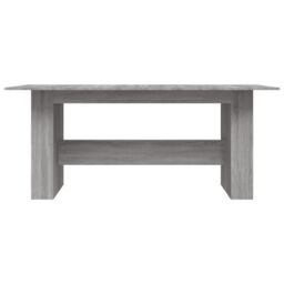 Berkfield Home Dining Table Grey Sonoma 180x90x76 cm Engineered Wood - Size: 180 x 90 x 76 cm - thumbnail 4