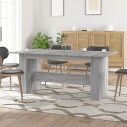 Berkfield Home Dining Table Grey Sonoma 180x90x76 cm Engineered Wood - Size: 180 x 90 x 76 cm - thumbnail 1