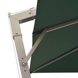 Berkfield Home Hanging Parasol 300x300 cm Green Aluminium Pole - thumbnail 5