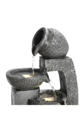 Garden Sanctuary Cascade Feature Outdoor Garden Solar-powered Water Fountain in Grey - thumbnail 5