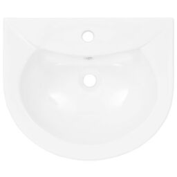 Berkfield Home Freestanding Basin with Pedestal Ceramic White 520x440x190 mm - thumbnail 6