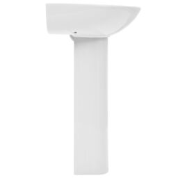 Berkfield Home Freestanding Basin with Pedestal Ceramic White 520x440x190 mm - thumbnail 4