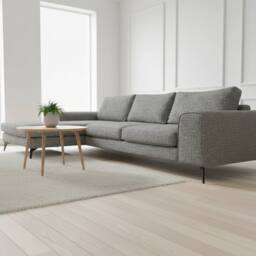Abakus Direct Venice Chenille Corner Left Sofa with Extra-wide Padded Arms in Charcoal - thumbnail 7