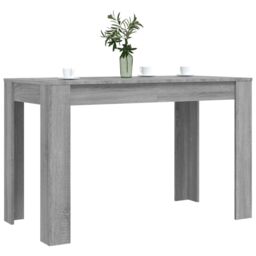 Berkfield Home Dining Table Grey Sonoma 120x60x76 cm Engineered Wood - Size: 120 x 60 x 76 cm - thumbnail 3