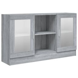 Berkfield Home Vitrine Cabinet Grey Sonoma 120x30.5x70 cm Engineered Wood - thumbnail 2