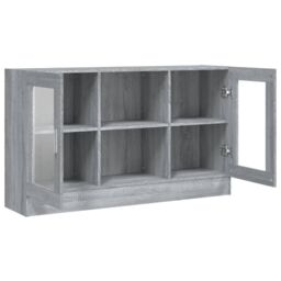Berkfield Home Vitrine Cabinet Grey Sonoma 120x30.5x70 cm Engineered Wood - thumbnail 5
