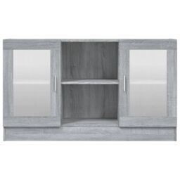 Berkfield Home Vitrine Cabinet Grey Sonoma 120x30.5x70 cm Engineered Wood - thumbnail 3