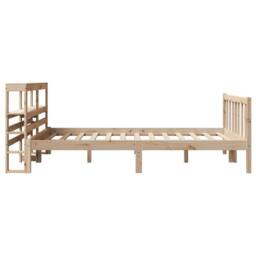 Berkfield Home Beautiful Bed Frame without Mattress 140x200 cm Solid Wood Pine in Natural - thumbnail 5