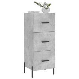 Berkfield Home Sideboard Concrete Grey 34.5x34x90 cm Engineered Wood - thumbnail 3