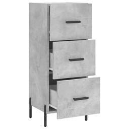 Berkfield Home Sideboard Concrete Grey 34.5x34x90 cm Engineered Wood - thumbnail 5