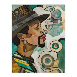 "Artery8 Minneapolis Sound Musician Trippy Portrait Wall Art Print - Size: W12"" x H16""" - thumbnail 1