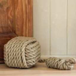 Marco Paul 1.5kg Jute Rope Ball Heavy Duty Door Stop 15cm in Beige - thumbnail 1