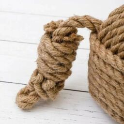 Marco Paul 1.5kg Jute Rope Ball Heavy Duty Door Stop 15cm in Beige - thumbnail 2