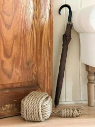 Marco Paul 1.5kg Jute Rope Ball Heavy Duty Door Stop 15cm in Beige - thumbnail 3