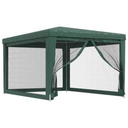 Berkfield Home Party Tent with 4 Mesh Sidewalls Green 3x4 m HDPE - thumbnail 2