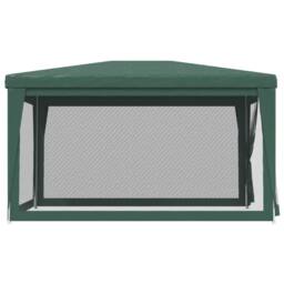 Berkfield Home Party Tent with 4 Mesh Sidewalls Green 3x4 m HDPE - thumbnail 4