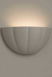 ValueLights Leonardo Scallop Curve Ceramic Flush Wall Sconce Light in Mid Grey - thumbnail 3