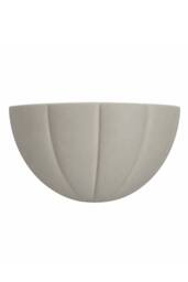 ValueLights Leonardo Scallop Curve Ceramic Flush Wall Sconce Light in Mid Grey - thumbnail 6