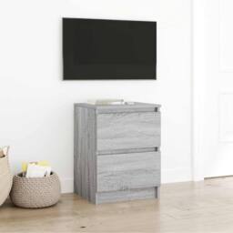 Berkfield Home TV Cabinet Grey Sonoma 40x35x54 cm Engineered Wood - Size: 40 x 35 x 54 cm - thumbnail 2