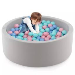 Costway Toddlers Foam Ball Pit 90x30cm Soft Round Ball Pool Baby Playpen - Size: 90x30 cm
