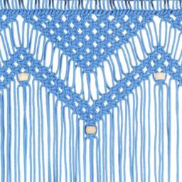 Berkfield Home Macrame Curtain Blue 140x240 cm Cotton - thumbnail 5