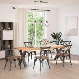 Berkfield Home Dining Table Legs X-Shaped 2 pcs Anthracite 80x(72-73) cm Steel in Dark Grey