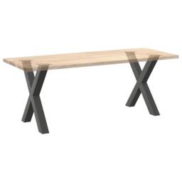 Berkfield Home Dining Table Legs X-Shaped 2 pcs Anthracite 80x(72-73) cm Steel in Dark Grey - thumbnail 8